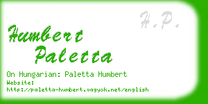 humbert paletta business card